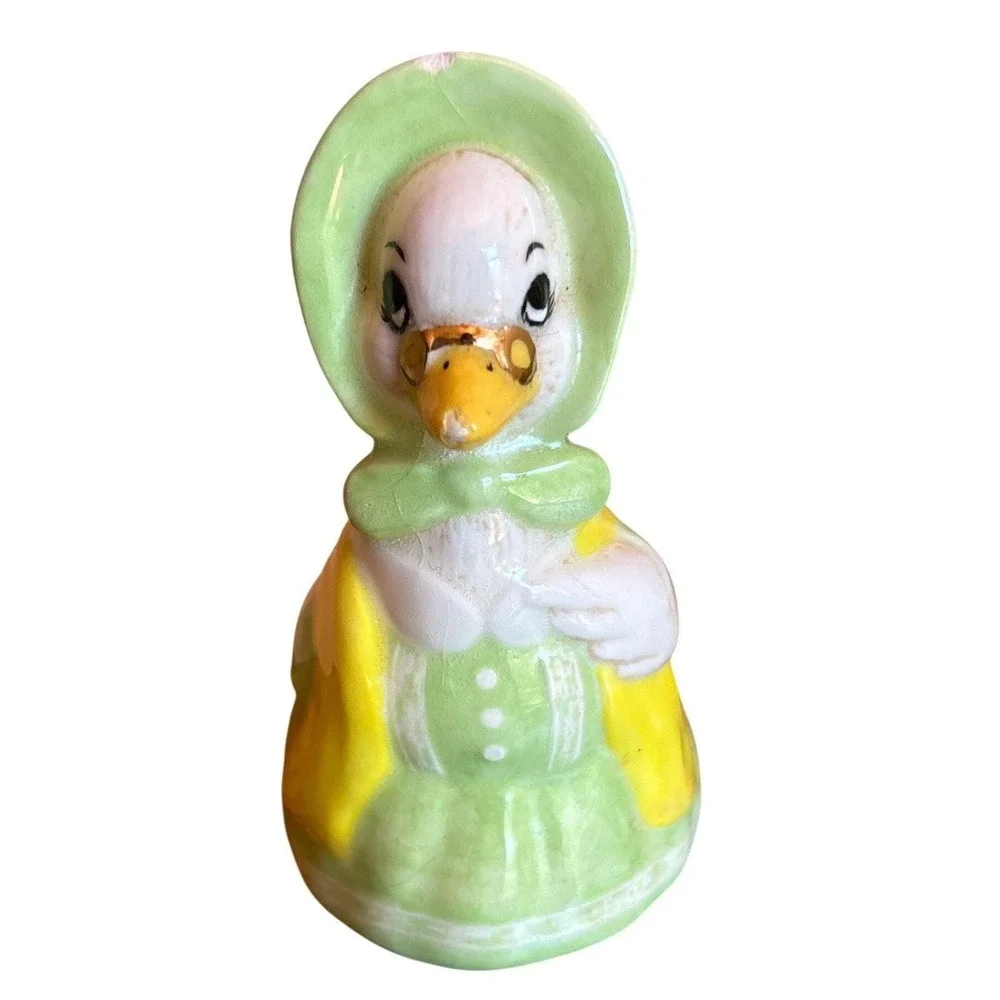 Vintage Scioto‎ Ceramic Duck Goose Spoon Rest Salt Pepper Shakers Hand Painted